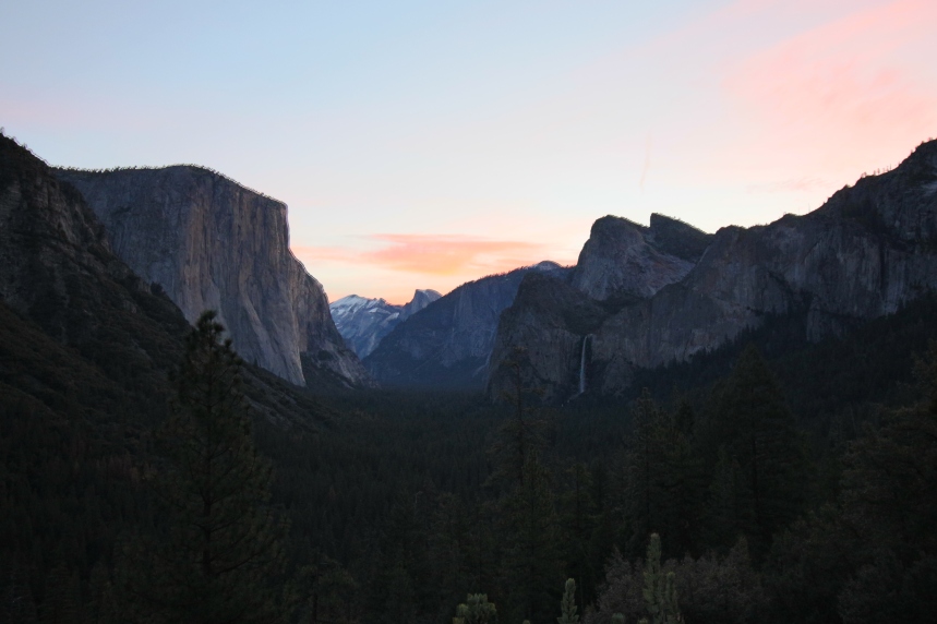 Yosemite valley at sunrise. February 2015